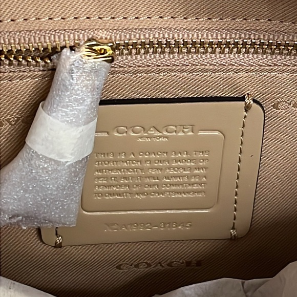 Coach Dreamer 36 Handbag Colorblock Snakeskin Detail Purse Smooth Leather - Picture 8 of 14